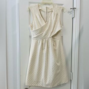 Maison Jules Medium Cream & Gold Dress